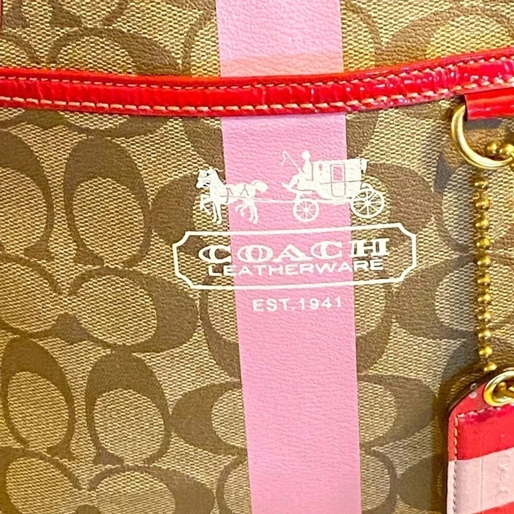 Coach Signature Heritage Stripe Crossbody Bag - Picture 2 of 12